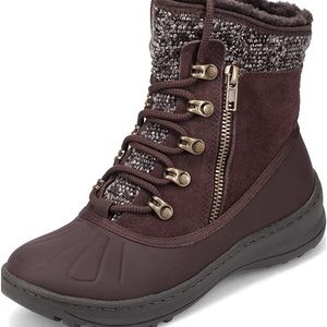 NWOT Altessa BareTraps Water Resistant Ankle Boots in Dark Brown Leather